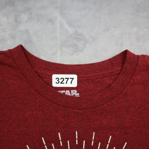 Star Wars Darth Vader Shirt Mens M Red Graphic Tee Dark Side Crew Neck - Picture 7 of 14